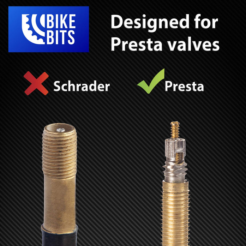 Bike Bits Presta Valve Caps - Anodized Aluminum - Use On Presta/French Valves - Designs: Bullet, Rocket, Hamburger, Pocket Rocket (4 Pack) Bullet Black - BeesActive Australia