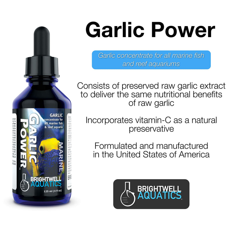 Brightwell Aquatics Garlic Power - Liquid Garlic Concentrate for Marine Aquariums 125-ml - BeesActive Australia
