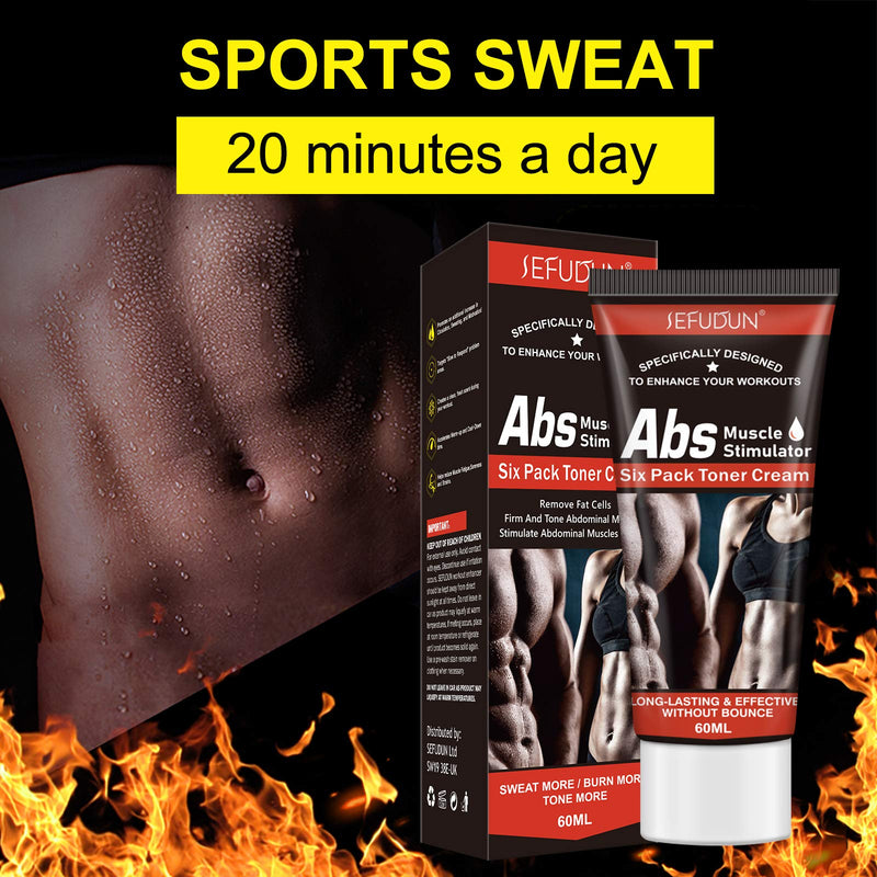 Hot Cream Fat Burner, 2Pack Cellulite Belly Fat Burning Fat Sweat Cream for Abdominal Muscles Growth, Sweat Workout Enhancer Gel Tighten Buttocks Thighs Legs Slimming Cream for Men Women - BeesActive Australia