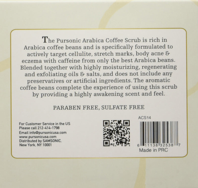 Pursonic 100% Natural Arabica Coffee Scrub, 14 Ounce - BeesActive Australia