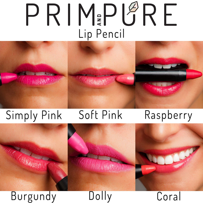 Prim and Pure Natural Lipstick Crayon Pencil for Women | Made with Organic and All Natural Ingredients | Non-Toxic & Cruelty Free |Hydrating, Pigmented, and Moisturizing Formula| Made in the USA (Burgundy) Burgundy - BeesActive Australia