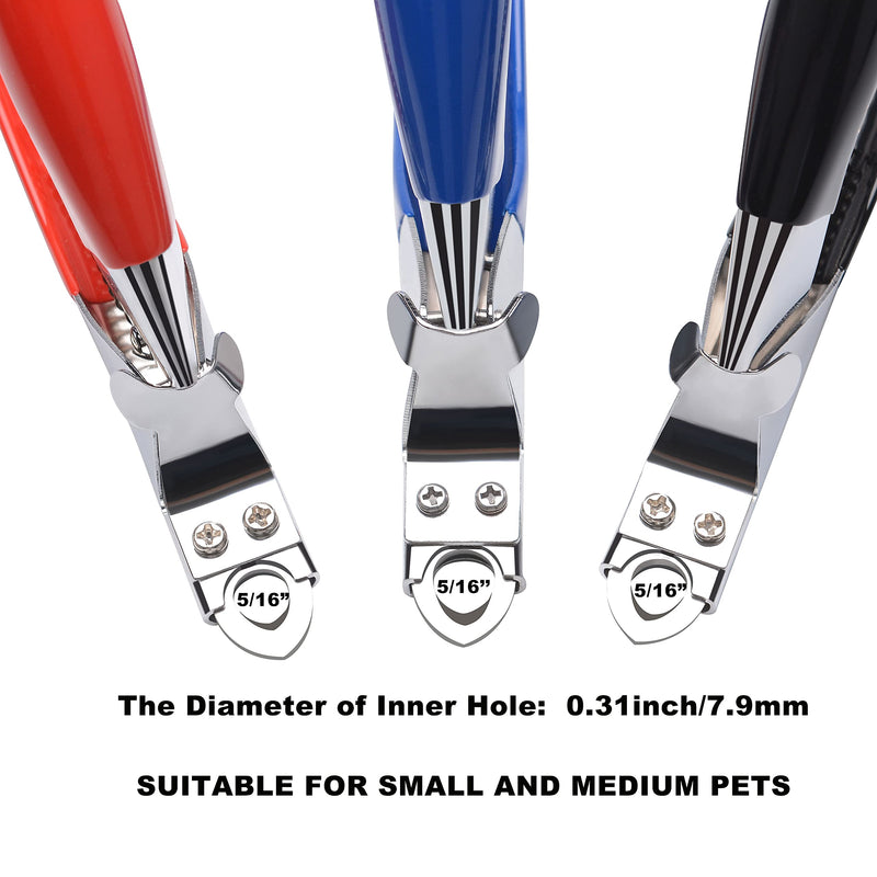ATO-DJCX Dog Cat Nail Clippers, Professional Pet Claw Trimmer, Free Nail File, Stainless Steel Razor Sharp Blade Dog Toes Cutter Grooming Tools for Small Medium Large Animal Pets Blue - BeesActive Australia