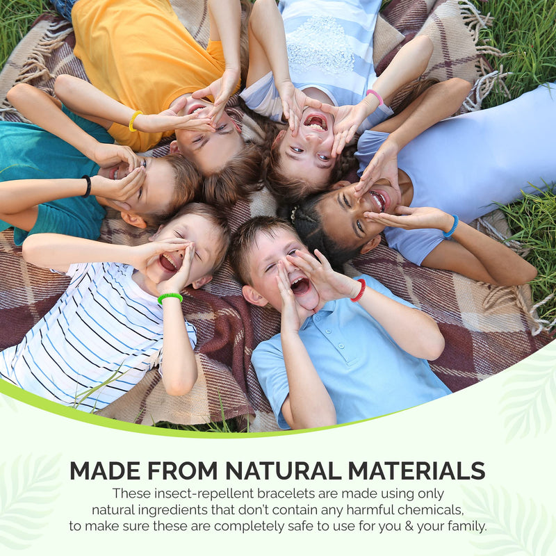 TANNESS Mosquito Repellent Bracelet Pack of 12 Insect Repellent Waterproof Travel Insect Repellent Bands Mosquito Repellent Bracelets Baby Kids Adults – Non-Toxic Deet-Free Outdoor Bug Mosquito Bands - BeesActive Australia
