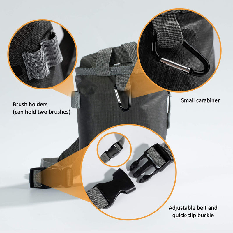 Chalk Bag for Rock Climbing, Climbing Chalk Bag for Bouldering with 2 Large Zipper Storage Pockets, Premium Gym Chalk Bag for Weightlifting, Great Gift and Rock Climbing Gear - BeesActive Australia