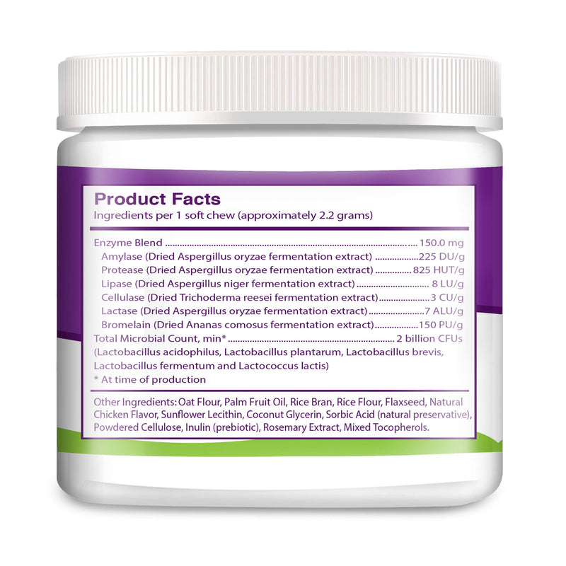 Herbion Pets Digestive Support Chews with Probiotics and Enzymes, 120 Soft Chews - with Daily Digestive Enzymes - for Improved Gut Health - Minimum 2 Billion CFUs - Made in USA - for Dogs 12 Weeks+ - BeesActive Australia