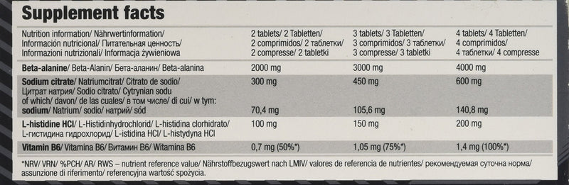 Olimp Labs Beta-Alanine Capsules, Carno Rush, Pack of 80 Mega Tablets, BETA-Alanine CARNO Rush - BeesActive Australia