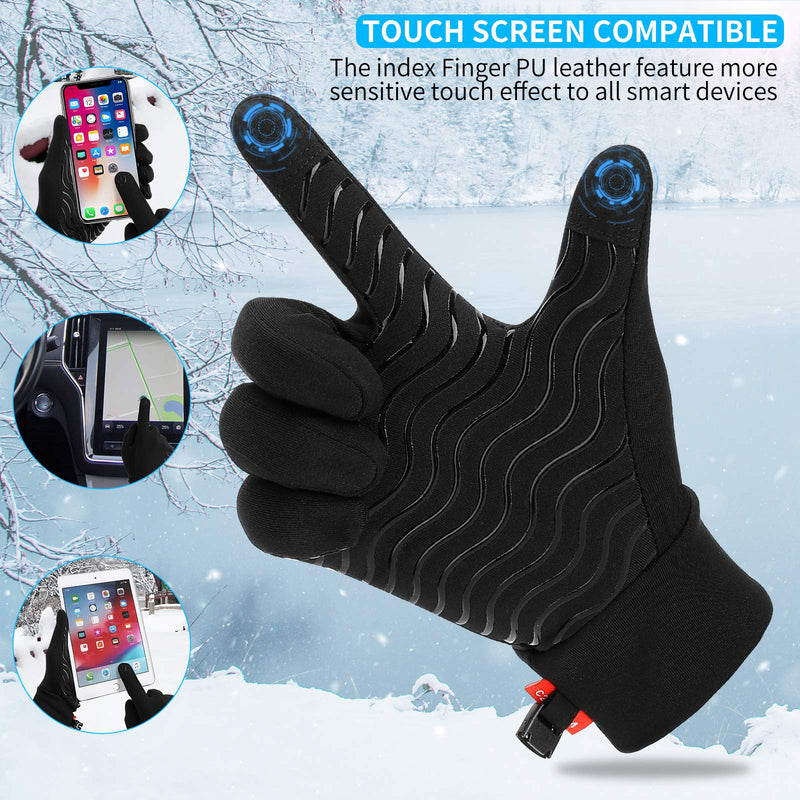 Eadali Winter Gloves Warm Touchscreen Gloves Lightweight Windproof Running Mittens Liners for Driving Training Fitness Exercise Small Black-a - BeesActive Australia