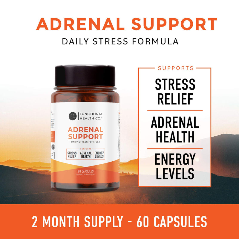 Adrenal Support & Cortisol Manager, Natural Adrenal Health with Ashwagandha Extract, Rhodiola Rosea, L-Tyrosine, Adaptogens, Stress Relief & Adrenal Fatigue Supplement, 60 Capsules - BeesActive Australia