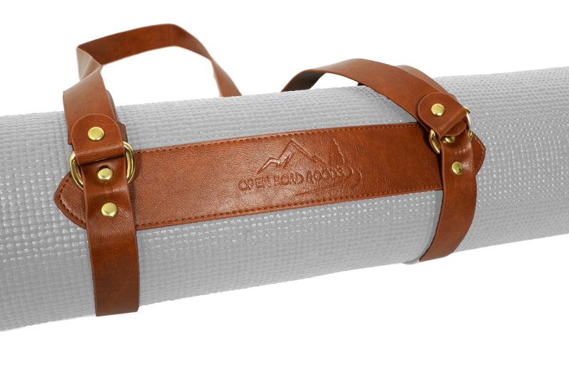 Vegan Leather Yoga Mat Carrier Sling / Adjustable Blanket Strap - BeesActive Australia