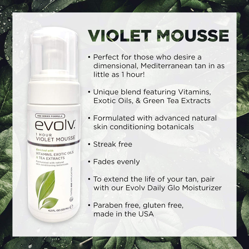 Evolv. 1 Hour Violet Mousse Vitamins, Exotic Oils & Tea Exts. - BeesActive Australia