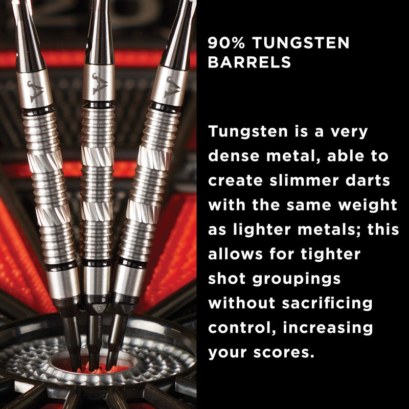 [AUSTRALIA] - Viper Element 90% Tungsten Soft Tip Darts with Storage/Travel Case, 18 Grams Ringed 