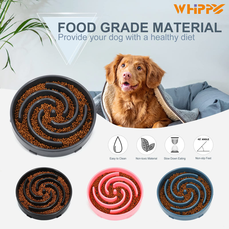 Slow Feeder Large Dog Bowls for Large Medium Dog Non Slip Maze Puzzle Bowl Pet Slower Food Feeding Dishes Interactive Bloat Stop Dog Bowl Preventing Choking Healthy Dog Bowl A-black - BeesActive Australia