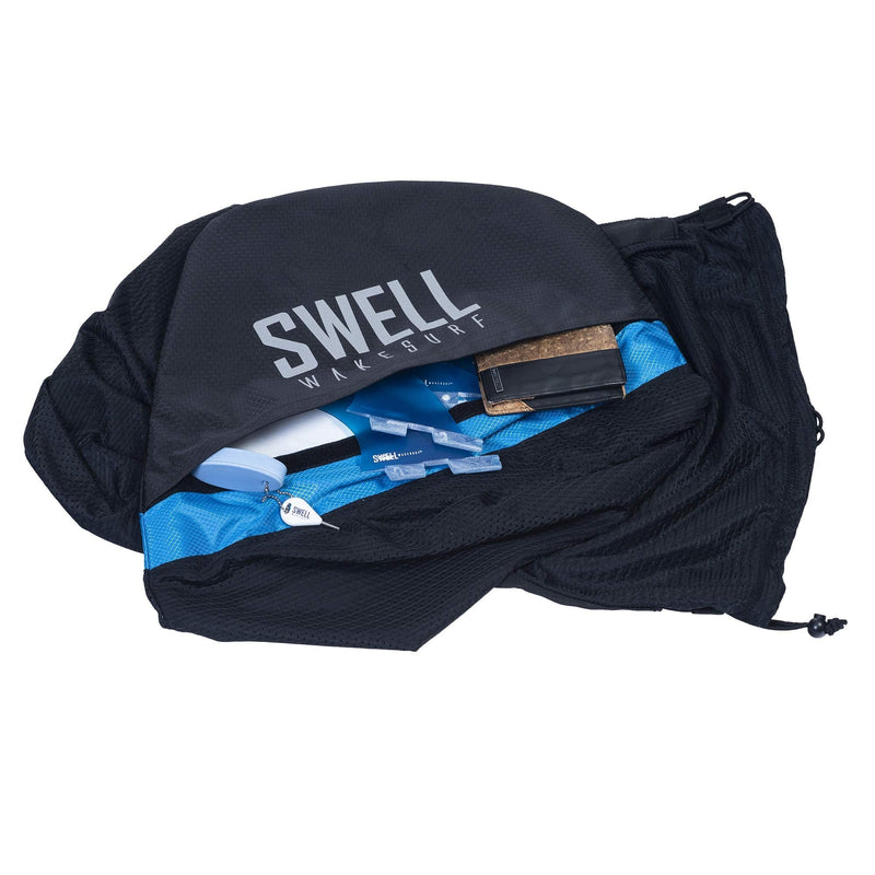 SWELL Wakesurf - Adjustable Length Wakesurf Board Sock with Padded Nose and Pocket - Wakeboard Cover - One Size Fits All Surfboard Bag Snub Nose - Blue - BeesActive Australia