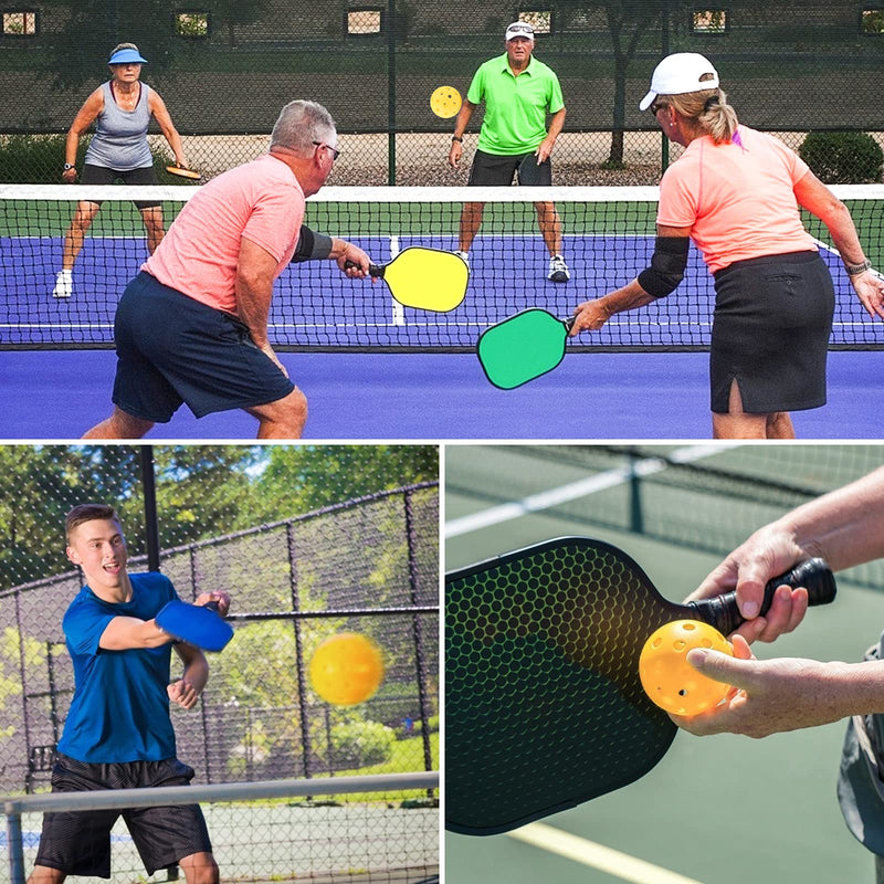 Pickleball, Geekman Premium 40 Holes Pickleball Balls for Outdoor Sport, USAPA Standard for Pickleball Sport, True Flight, Highly Durable and Consistent Bounce 12 Pack Yellow - BeesActive Australia