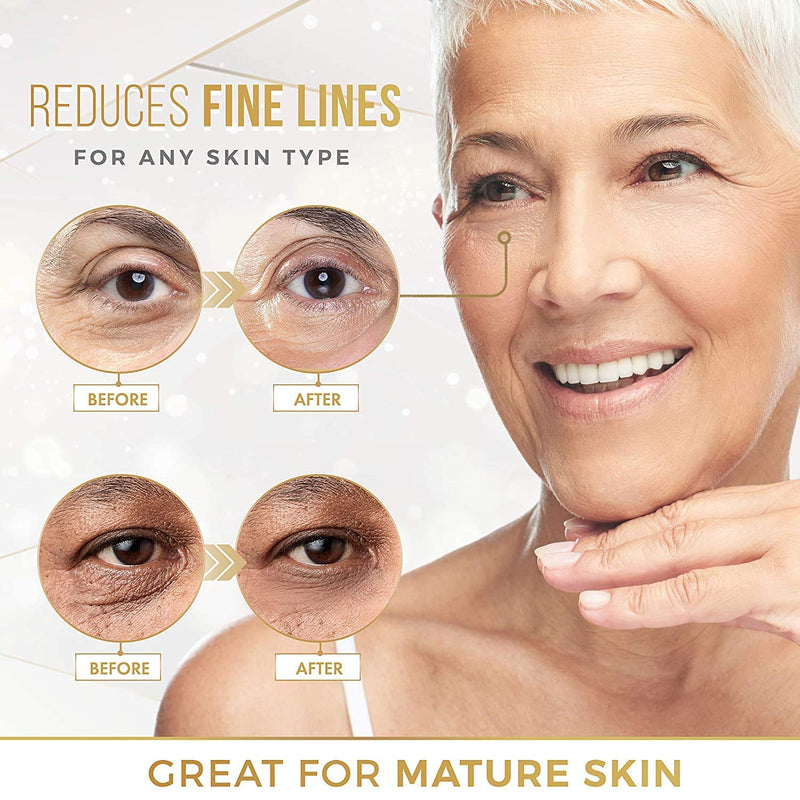 24K Gold Eye Mask– 20 Pairs - Puffy Eyes and Dark Circles Treatments – Look Less Tired and Reduce Wrinkles and Fine Lines Undereye, Revitalize and Refresh Your Skin - BeesActive Australia