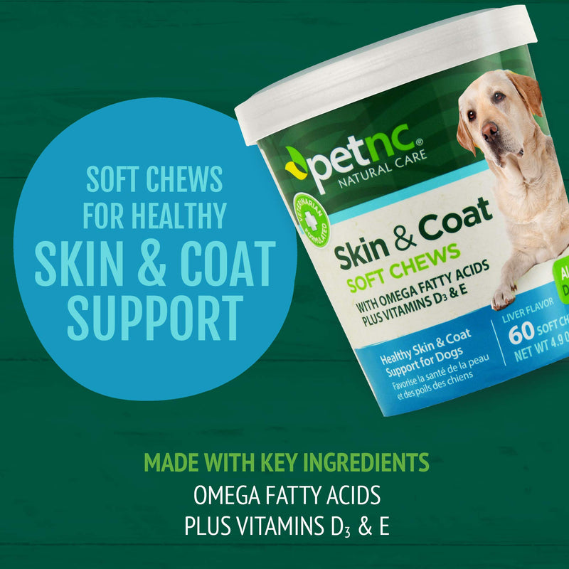 PetNC Natural Care Skin and Coat for Dogs Soft Chews - BeesActive Australia