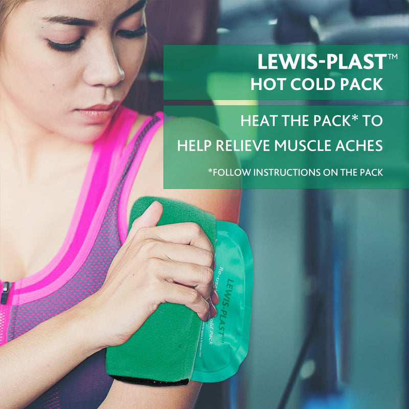 Lewis-Plast Premium Hot & Cold Reusable Gel Pack Compress Wrap with Sleeve - Ice Heat Packs for Knee, Back, Shoulder, Ankle and Neck Injury- Cramps, Migraine, Toothache, Bruises, Lumbar, Sciatica Pain - BeesActive Australia