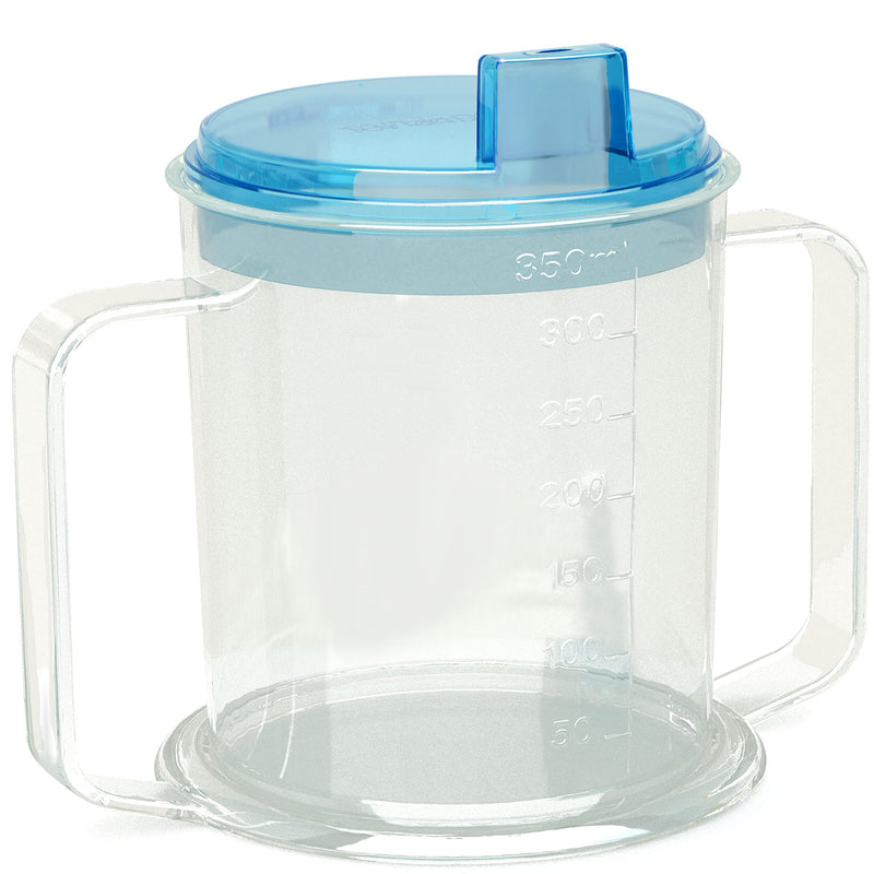 Drinking Cup/Beaker/Mug/Sippy Cup for Disabled Adults with Easy Grip Handles Anti Splash Spout and Travel Lid - BeesActive Australia