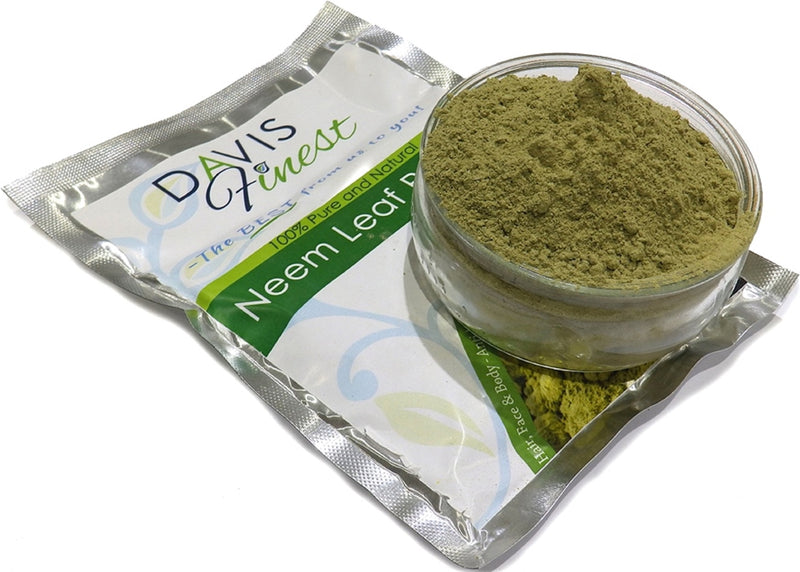 Davis Finest Neem Powder 100% Pure & Natural Leaf Plant, Azadirachta Indica Promotes Healthy Scalp & Skin, Hair Growth, Dandruff, Hair Loss, Hairfall, Split Ends, Thinning Damaged Hair 3x100g (300g) 100 g (Pack of 1) - BeesActive Australia
