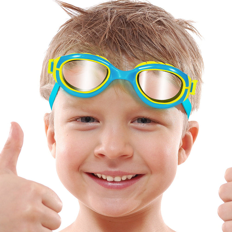 Swimming Goggles,Long-lasting anti-fog Swim Goggles for kids(5-16years) Clear No Leaking Black & Red - BeesActive Australia