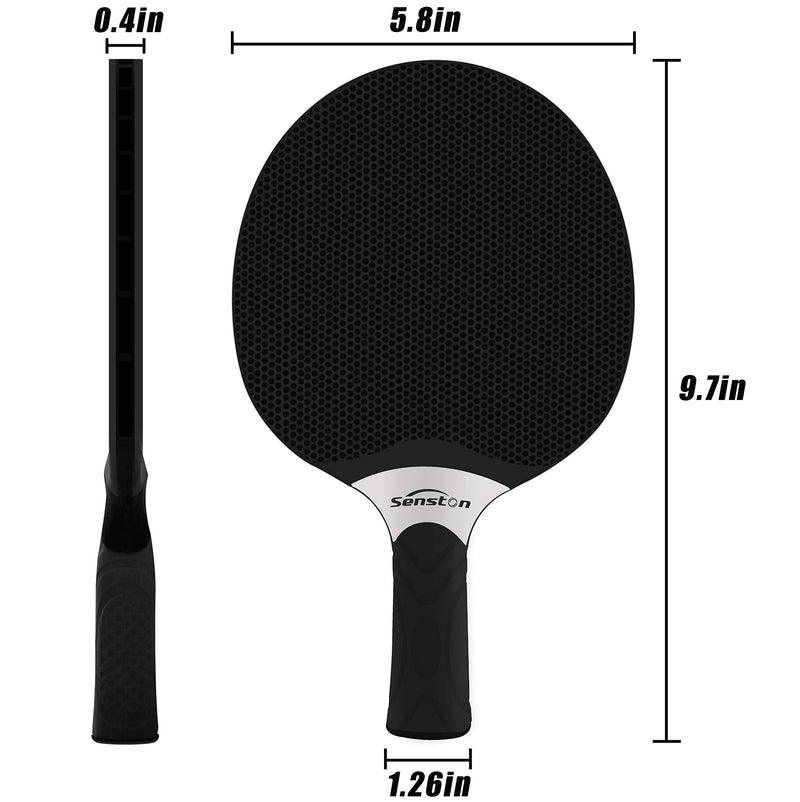 Senston Table Tennis Rackets Set, Professional Table Tennis Racket, Composite Rubber Ping Pong Paddle Set Black - BeesActive Australia