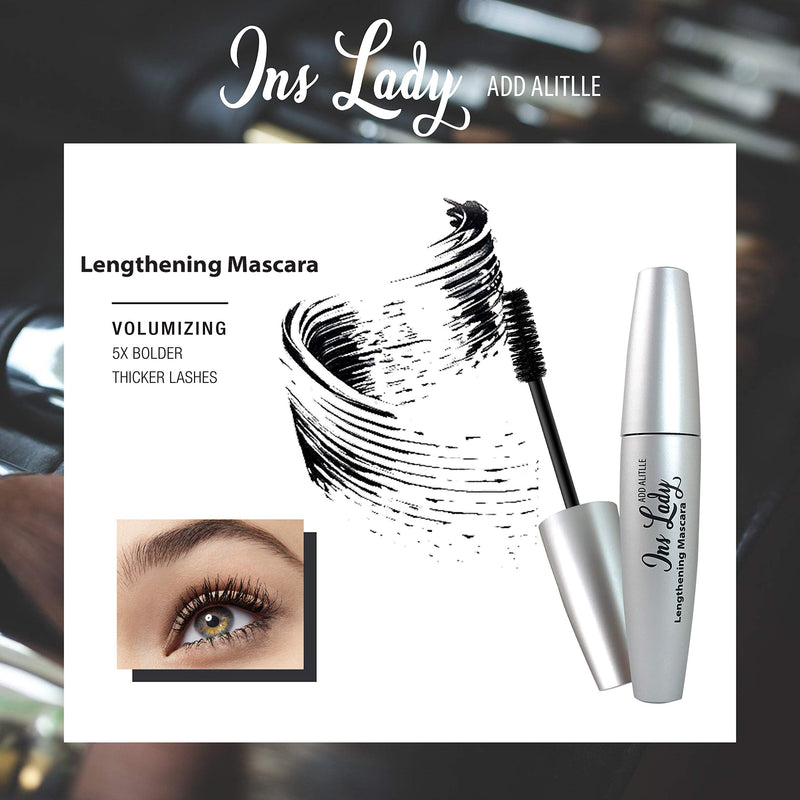 Ins Lady 2 Pack Mascara Black Volume and Length Mascara Waterproof Mascara Black Fiber Mascara Black Volume and Length Perfect Lash Argan Oil, Waterproof, Smudge Proof, Long Lasting, Not Animal Tested - BeesActive Australia