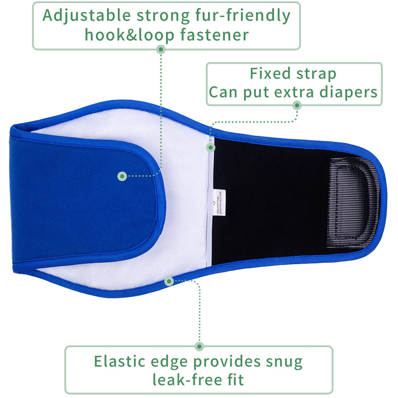 ACDOK Dog Diapers Male, Reusable Belly Bands for Male Dogs Wraps (Pack of 3) Upgrade Durable Delly Diapers for Dogs X-Small (Pack of 3) - BeesActive Australia