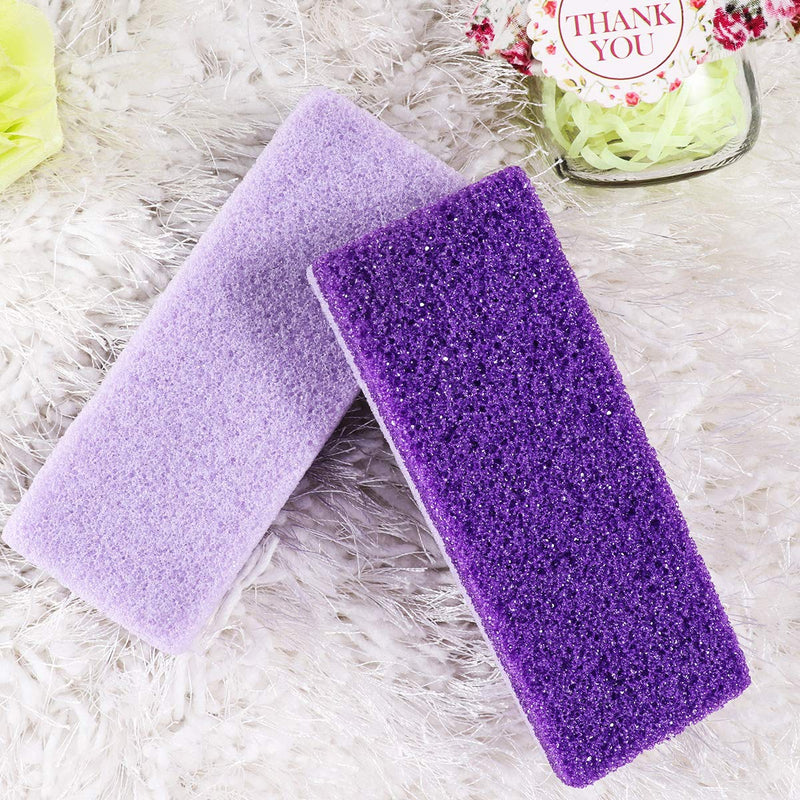 HEALIFTY 2Pcs Foot Pumice Stone Exfoliator Pedicure File Block Callus Remover Scrubber (Purple) - BeesActive Australia