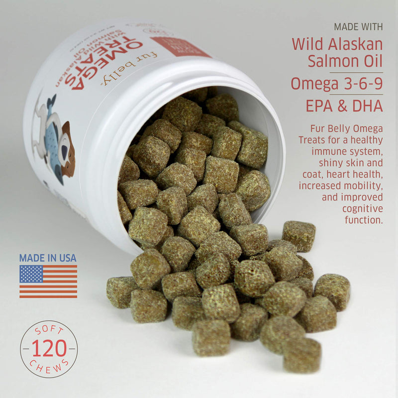 Salmon Oil for Dogs - Wild Alaskan Fish Oil for Dogs - Omega 3 for Dogs - Itch Relief for Dogs - Dog Joint Health - Dog Allergy Relief- Dog Itch Relief - 120 Dog Fish Oil Soft Chews - BeesActive Australia