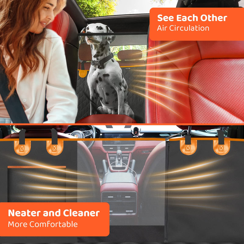 KYG Dog Car Seat Cover 100% Waterproof Car Seat Cover for Back Seat with Mesh Visual Window Car Seat Protector for Dogs Durable Nonslip Dog Hammock for Universal Cars Trucks and SUVs - BeesActive Australia