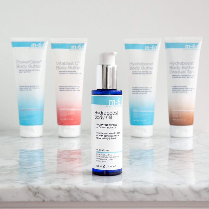 M-61 Hydraboost Body Oil - Lightweight, nourishing dry body oil with tripeptides, plant-derived squalane and centella asiatica - BeesActive Australia