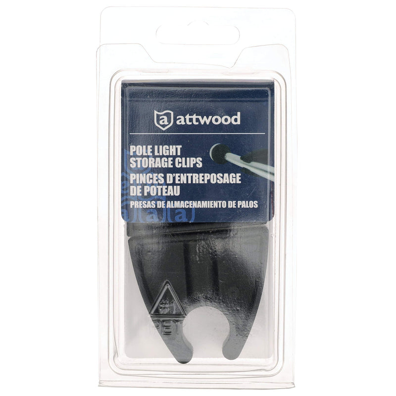 Attwood 7571L7 Pole Light Storage Clip, Holds ¾-Inch-Diameter Poles, 2 Inches L x 1 ½ Inches H, Black Plastic - BeesActive Australia