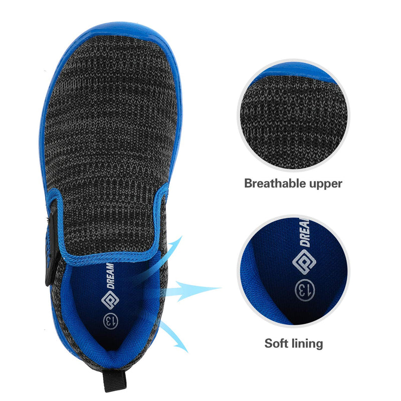 DREAM PAIRS Boys Girls Breathable Sneakers Running Shoes 6 Big Kid Black/Grey/Royal - BeesActive Australia