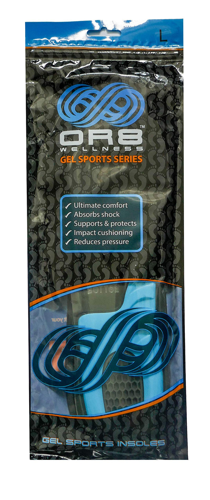 Gel sports impact insole. Shock absorbing. Support & protection. Arch support. Plantar fasciitis & heel pain relief. Unisex. Small 6-9 - BeesActive Australia