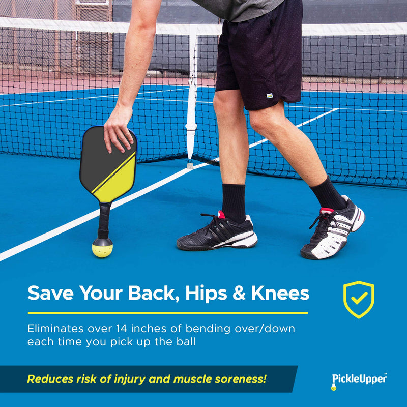 PickleUpper The Original Pickleball Ball Retriever - Attaches to Pickleball Paddles - The Easy Way to Pick Up Pickleball Balls Without Bending Over - Fits Standard Paddles - BeesActive Australia