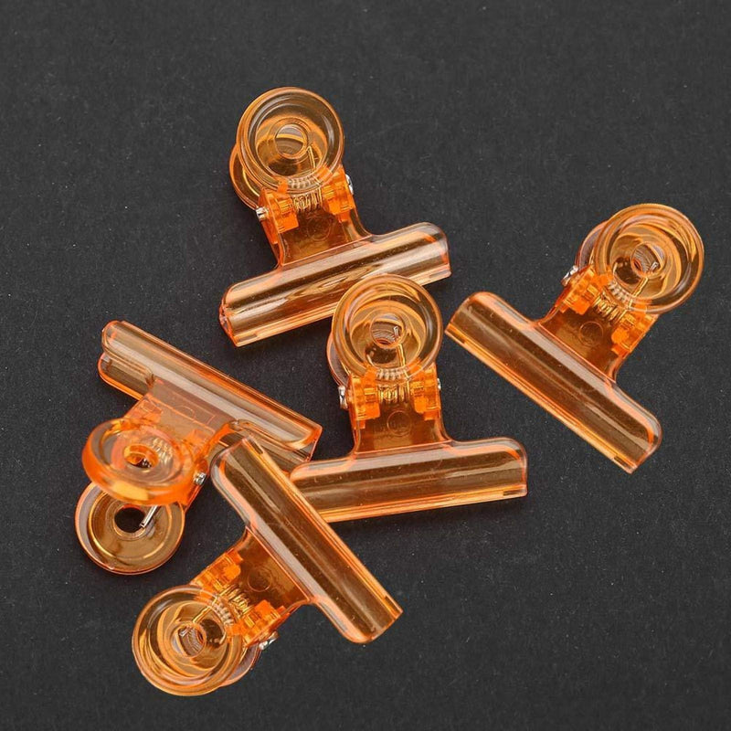 5pcs 4 Colors Curve Nail Extension Clips, Multi-functional Plastic Nail Art Accessories, nail shaping tools, fixed nail shape(Orange) Orange - BeesActive Australia