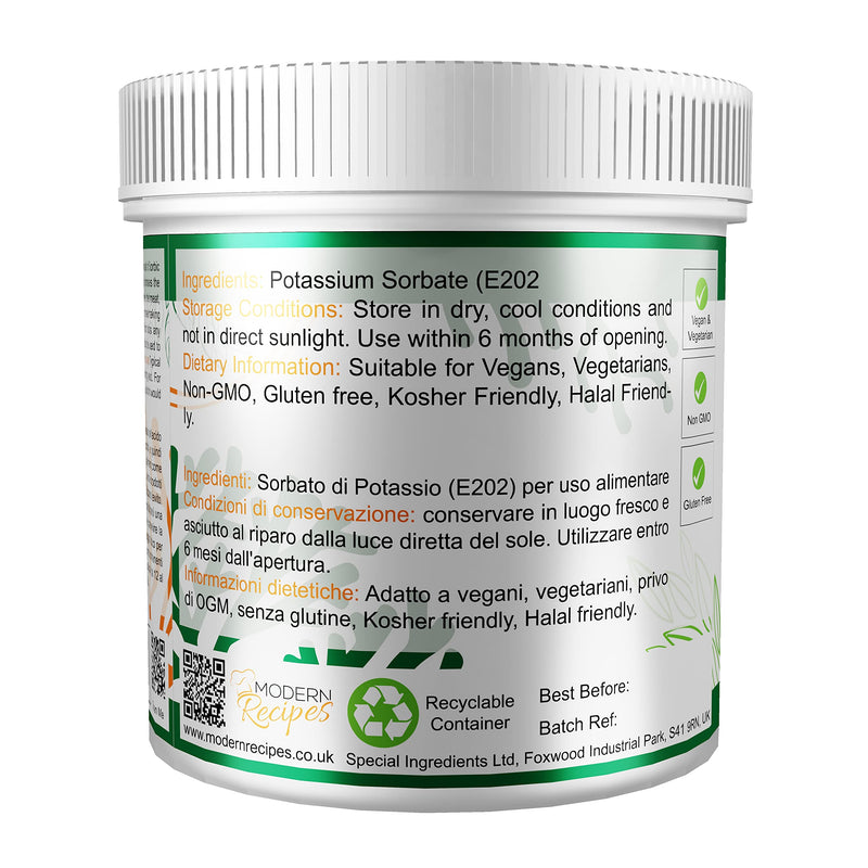 Special Ingredients Potassium Sorbate (Mould Inhibitor) 100g Premium Quality, Non-GMO, Gluten Free � Recyclable Container 100 g (Pack of 1) - BeesActive Australia