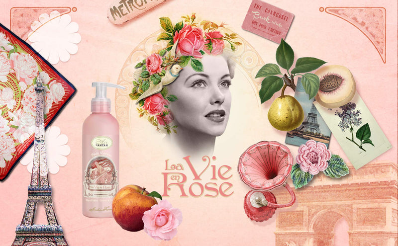Premium ROSE French Vintage Body Lotion with Shea Butter and Argan Oil – Rose Petal, Peach and Patchouli Un Air d'Antan Exclusive Perfume – Moisturizing, Paraben-Free Formula – 6.8oz. - BeesActive Australia