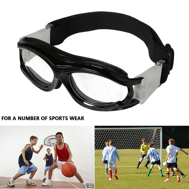 GGBuy Outdoor Sports Basketball Glasses with Adjustable Elastic Wrap Strap Safety Eyewear Glasses Goggles for Kids Adult Youngster Adolescent Basketball Golf Rugby Soccer Black_Kids - BeesActive Australia