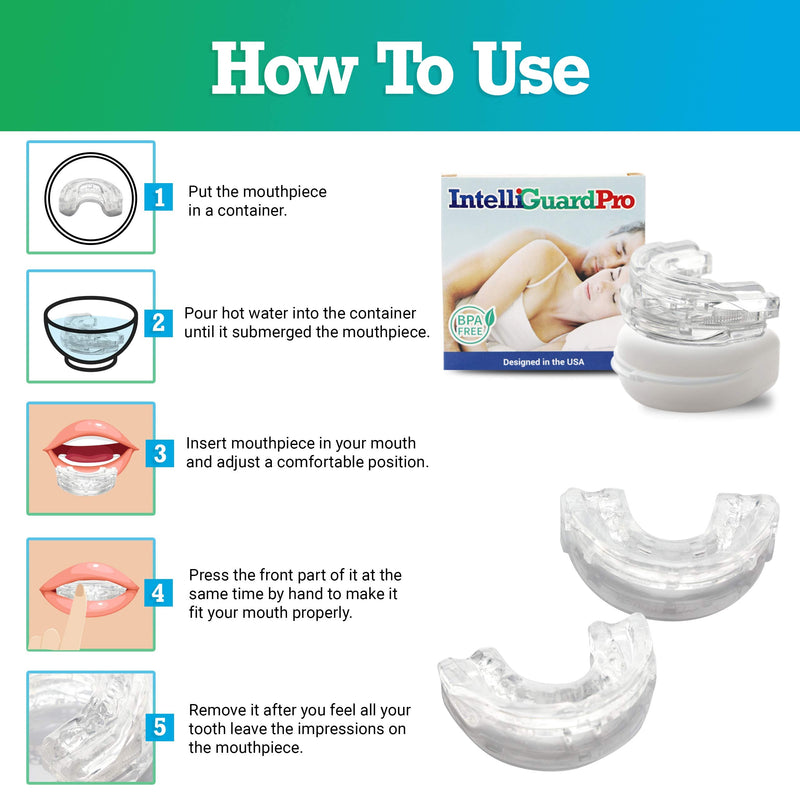 Bite Guard Intelliguard Pro Bruxism Mouthpiece Adjustable Night Guard Sleep Aid Sleep Eliminator - BeesActive Australia