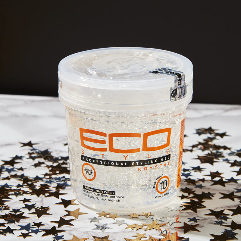 Ecostyle Krystal Styling Gel, Clear, All Day Hold, Alcohol Free, Paraben Free, Sulphate Free, No Flaking, Anti-Itch, 473 ml 473 ml (Pack of 1) - BeesActive Australia