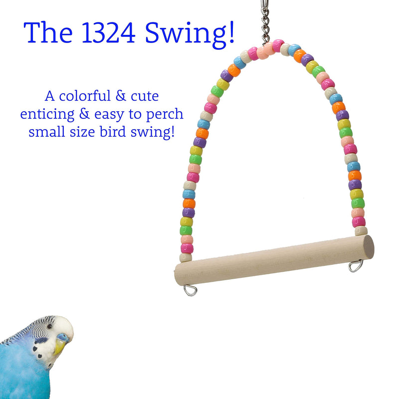 Bonka Bird Toys 1324 Swing Bird Toy Parrot cage Toys Cages Parakeet Cockatiel Finch Lovebird Budgie - BeesActive Australia