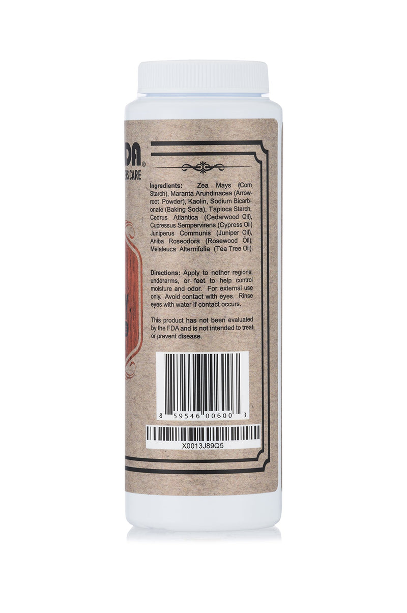 Fromonda (Woody) Body Powder Cedarwood & Tea Tree (5 oz, 1-Pack) Unisex, Talc-Free, Anti-Chaffing, Sweat Defense with Essential Oils 5 Ounce (Pack of 1) - BeesActive Australia
