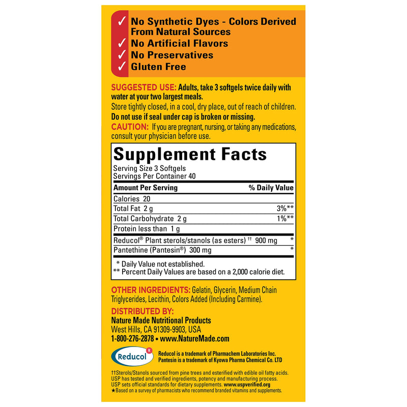 Nature Made CholestOff Complete, Dietary Supplement for Heart Health Support, 120 Softgels, 20 Day Supply - BeesActive Australia