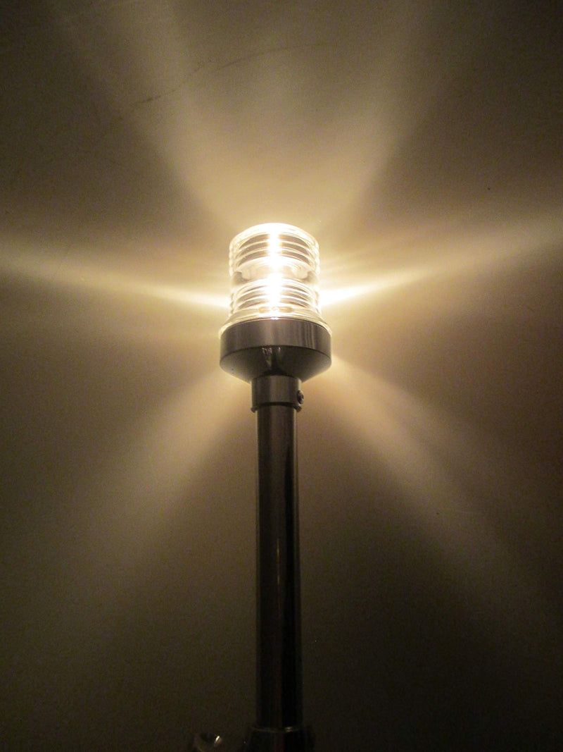 [AUSTRALIA] - Marine Stern Light Stainless Steel Tubing CPB Base BA15D Bulb 12VDC Splashproof 