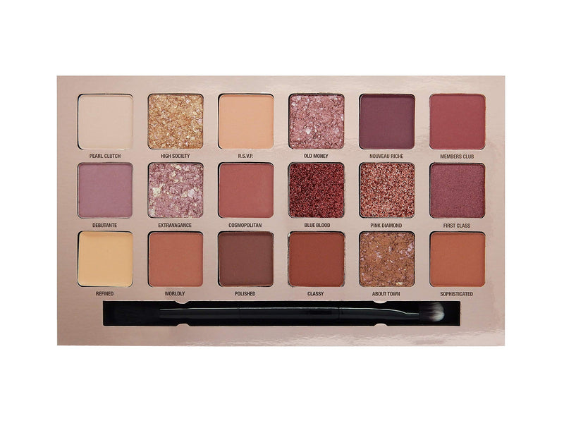 W7 | Socialite Pressed Pigment Palette Makeup | Tones: Cream Matte, Shimmer, Glitter & Chromes | Colors: Natural Nudes, Soft Pinks, Plums & Copper | Cruelty Free, Vegan Makeup For Women - BeesActive Australia