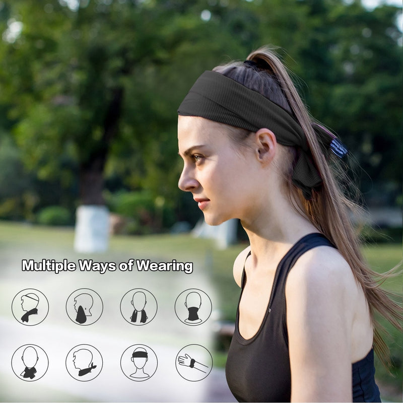 Your Choice Cooling Towel Instant Cool Towel for Sports Workout Gym Golf Yoga Travel Camping and Outdoors, Ideal Cold Towels for Neck Face in Hot Weather 1 Black - BeesActive Australia