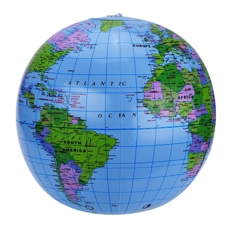 Pangda 2 Pack 16 Inches Inflatable Globe Blow up World Globe Beach Ball Globe for Party Bags, PVC Material - BeesActive Australia