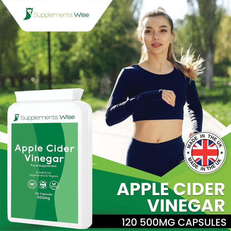 Apple Cider Vinegar Capsules - 120 x 500mg - High Strength ACV - Candida, Thrush and Yeast Infection Treatment - Water Retention Tablets - 1000mg Apple Cider Vinegar Tablets Daily - BeesActive Australia