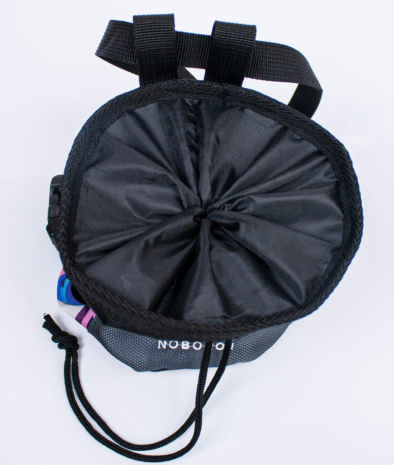 Noborou Chalk Bag for Rock Climbing + Crossfit + Weightlifting | Bouldering Chalk Bag | Wide Opening | Large Zippered Pocket | Adjustable and Removable Belt Moonrise Blue - BeesActive Australia